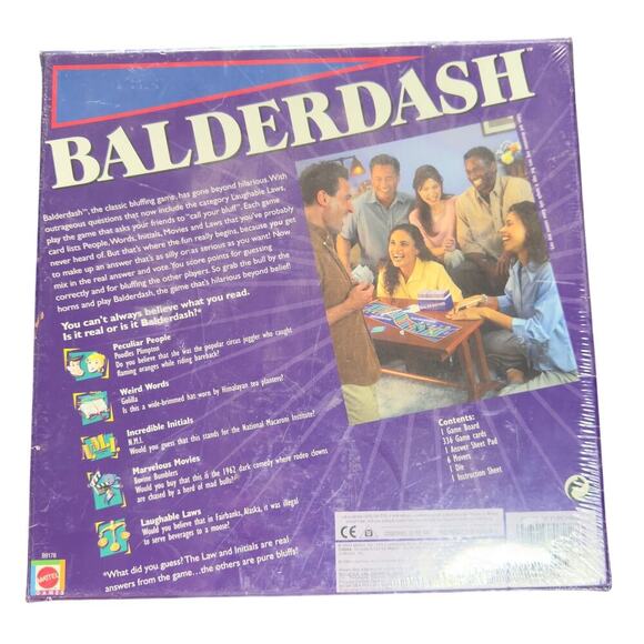 Balderdash The Classic Bluffing Game Mattel 2003 Edition NEW SEALED - Picture 2 of 3